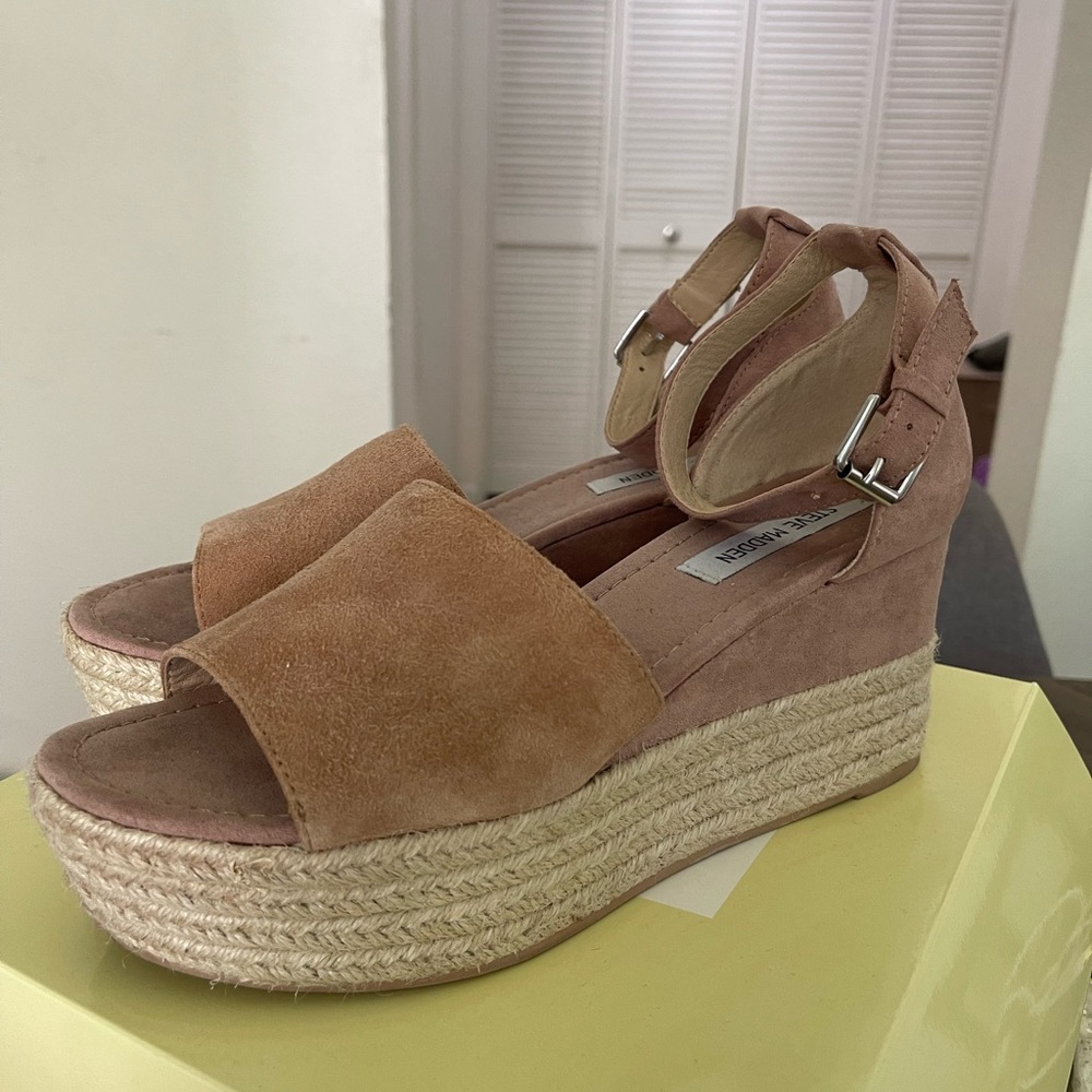 STEVE MADDEN Espadrille Platform Sandals | size 8.5